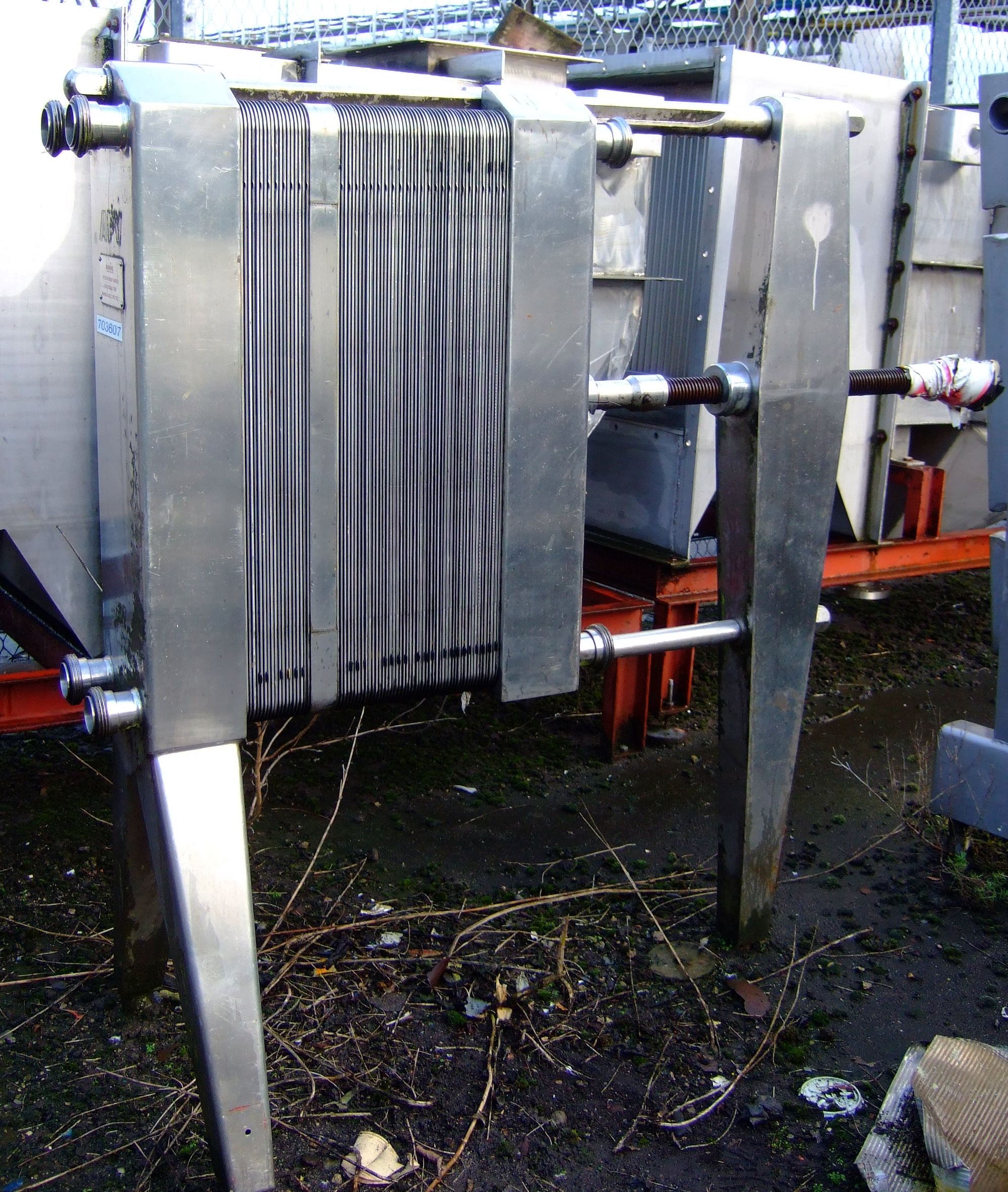 IPP# 703607, 10.8 m² (116.3 ft²)  Stainless Steel 304 Plate and Frame Heat Exchanger For Sale