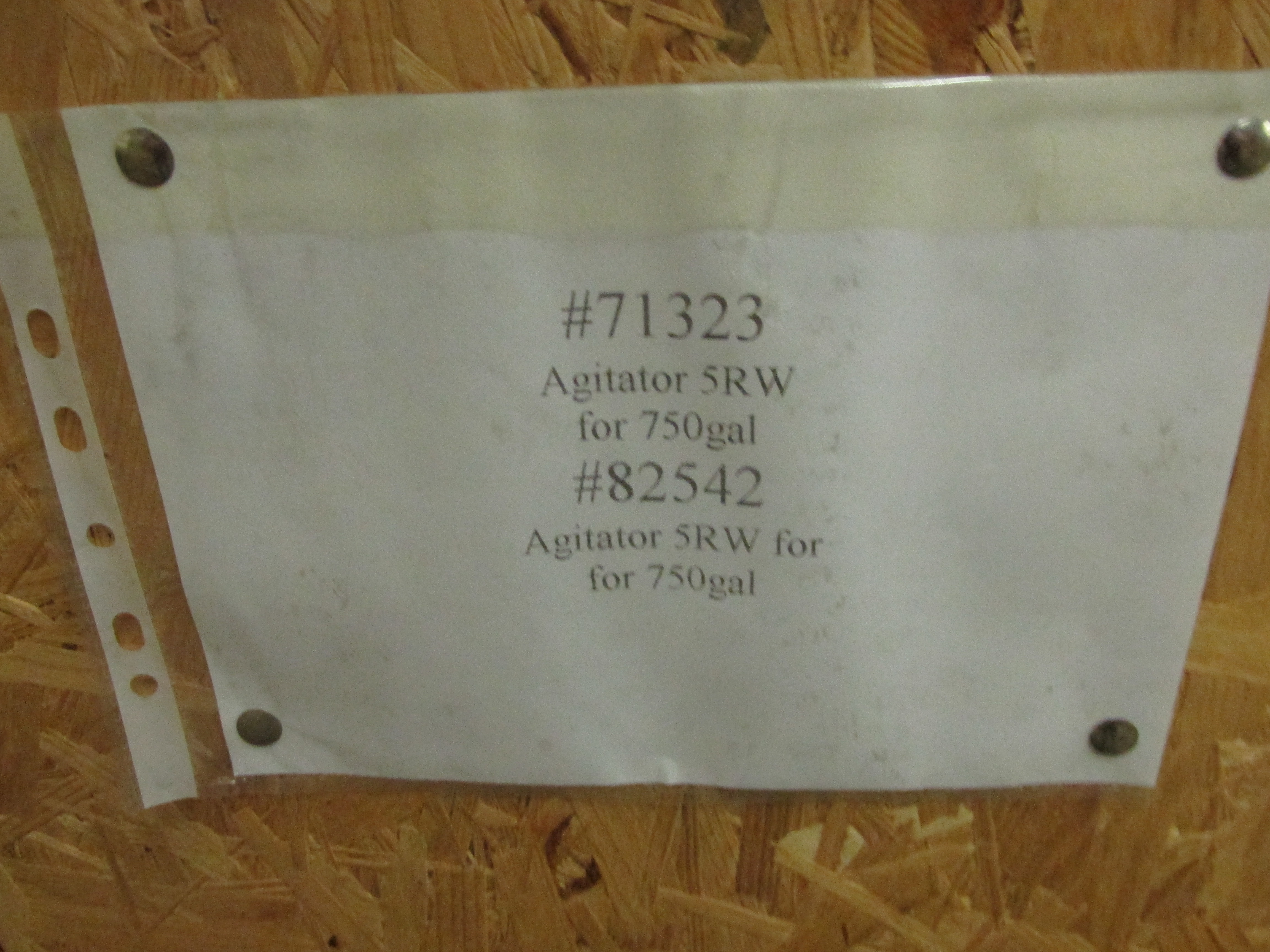 IPP# 82542, 2,839 L (750 gallons)  Glasslined Agitator Glass Lined Parts For Sale