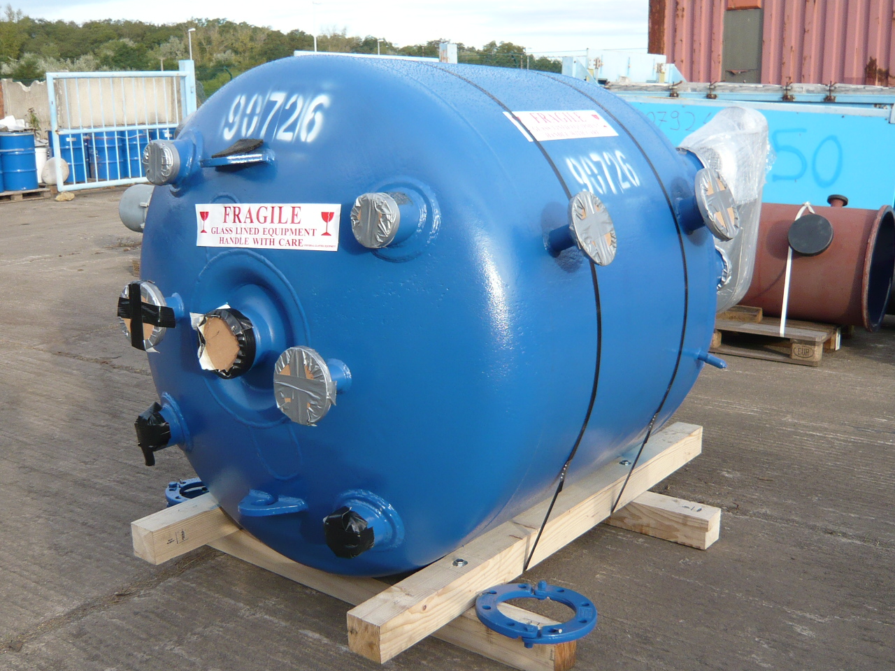 IPP# 90726, 1,200 L (317 gallons)  Glasslined Batch-Type Agitated Reactor For Sale