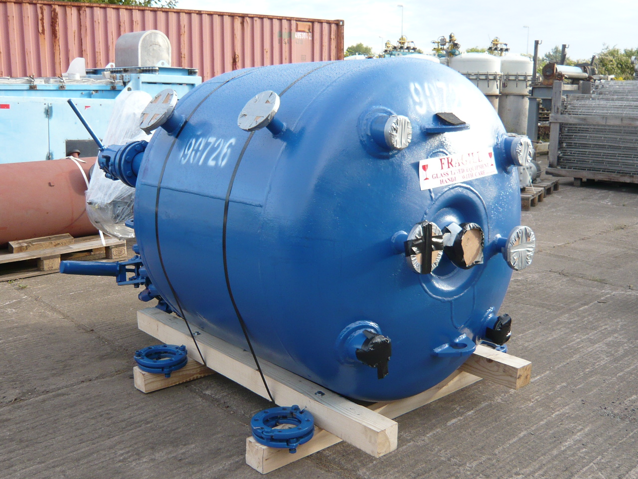 IPP# 90726, 1,200 L (317 gallons)  Glasslined Batch-Type Agitated Reactor For Sale