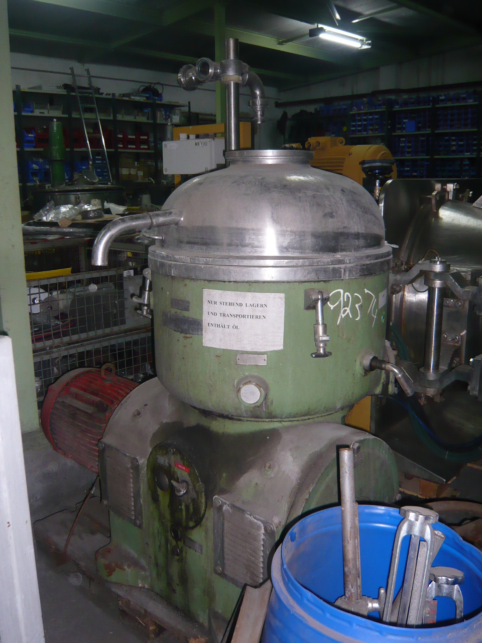 IPP# 92374, 11.2 kW (15 HP)    Centrifuge-Disc Bowl For Sale