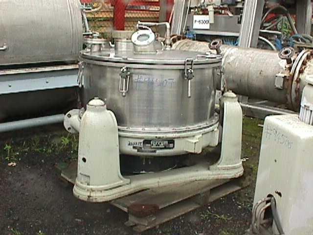 IPP# 94507, 800 mm (31.5 in)  Stainless Steel 316 Manual Discharge-Top Centrifuge-Basket For Sale