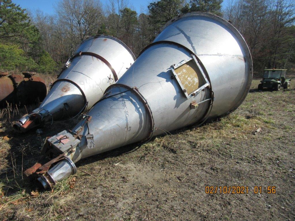 IPP# 94099, 7,000 L (1,849 gallons)  Stainless Steel 304  Mixer-Nauta For Sale