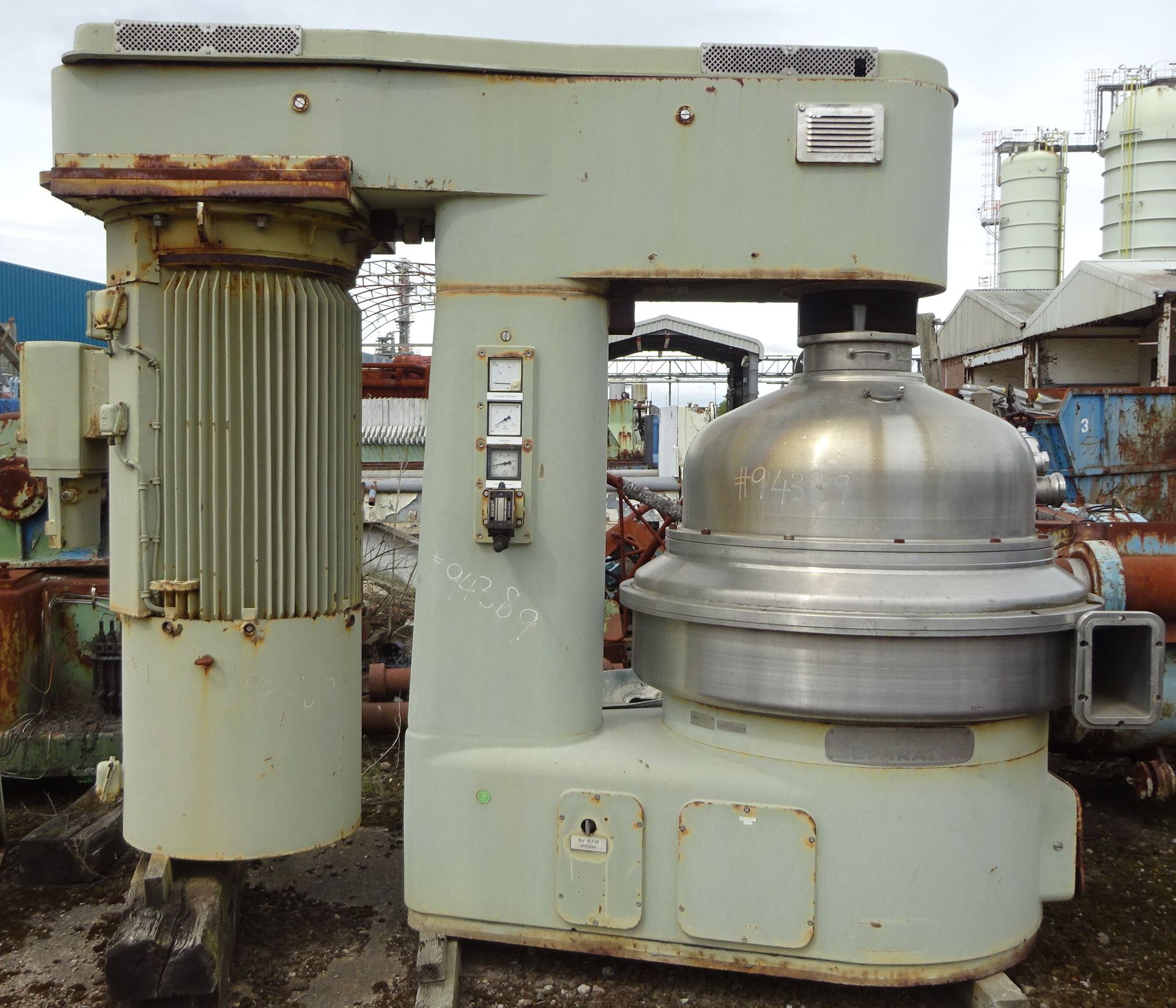 IPP# 94389, 150 kW (201.2 HP)  Stainless Steel 316  Centrifuge-Disc Bowl For Sale