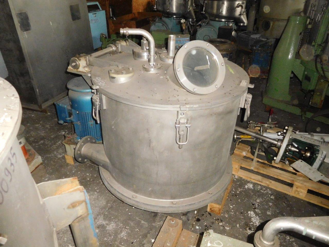 IPP# 95981, 800 mm (31.5 in)  Stainless Steel Austentic Manual Discharge-Top Centrifuge-Basket For Sale