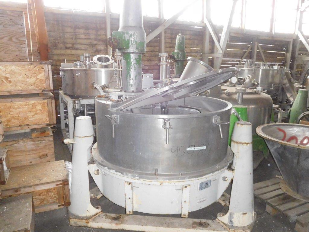 IPP# 95984, 1,250 mm (49.2 in)  Stainless Steel Austentic Manual Discharge-Top Centrifuge-Basket For Sale