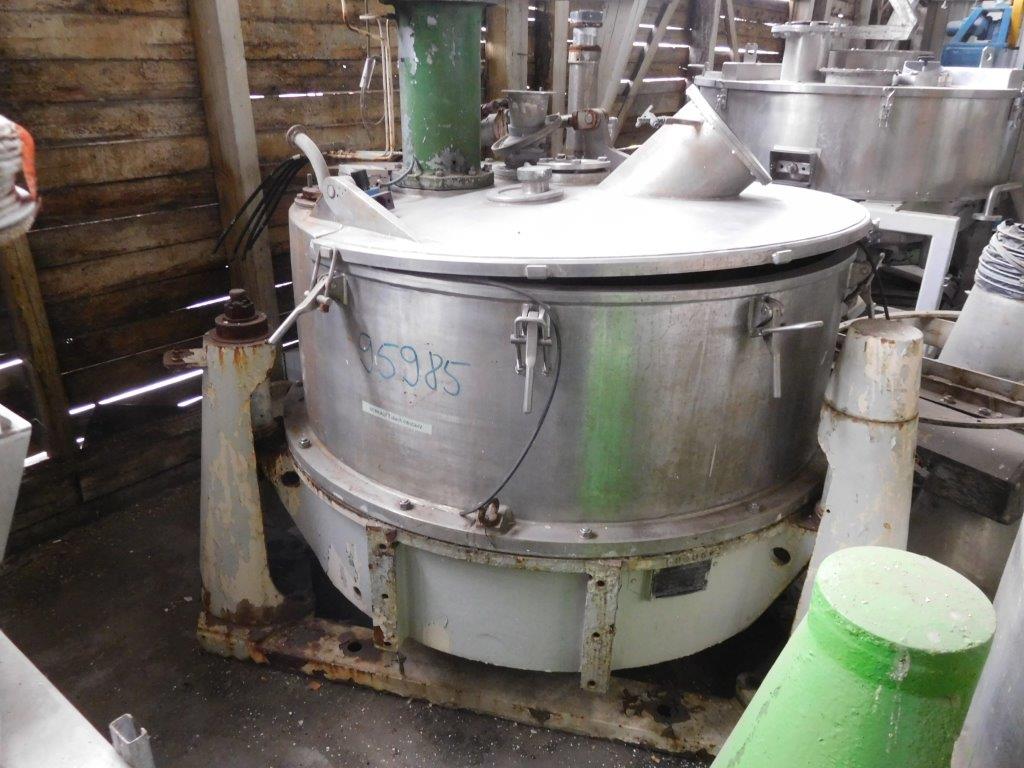 IPP# 95985, 1,250 mm (49.2 in)  Stainless Steel Other Manual Discharge-Top Centrifuge-Basket For Sale