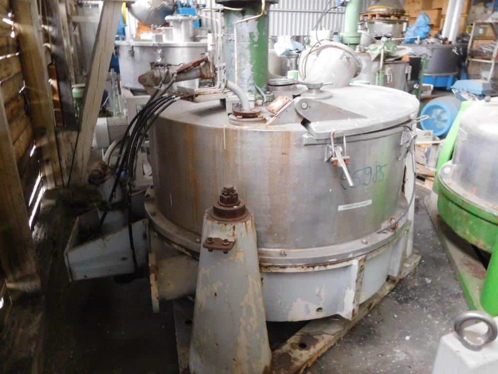 IPP# 95985, 1,250 mm (49.2 in)  Stainless Steel Other Manual Discharge-Top Centrifuge-Basket For Sale