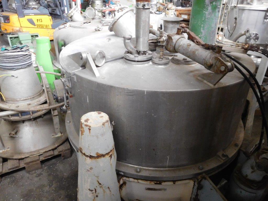 IPP# 95985, 1,250 mm (49.2 in)  Stainless Steel Other Manual Discharge-Top Centrifuge-Basket For Sale