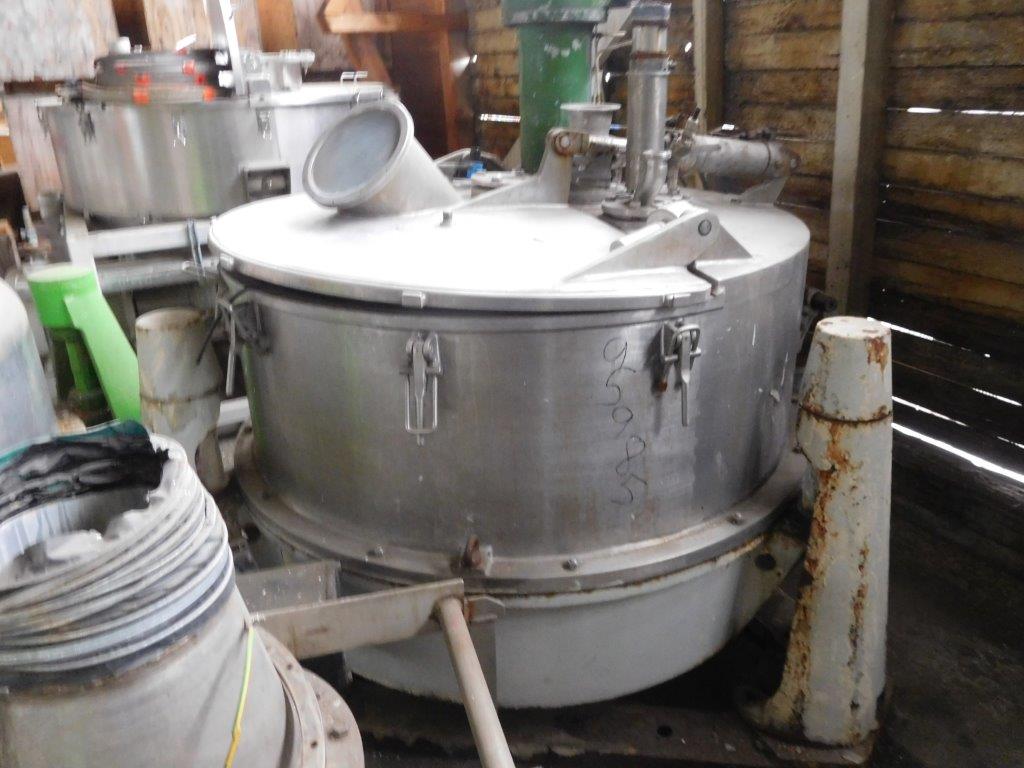 IPP# 95985, 1,250 mm (49.2 in)  Stainless Steel Other Manual Discharge-Top Centrifuge-Basket For Sale