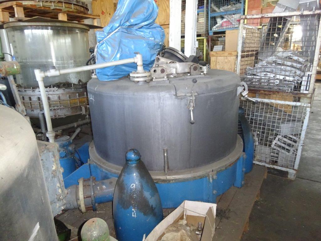 IPP# 96944, 1,250 mm (49.2 in)  Rubberlined Manual Discharge-Top Centrifuge-Basket For Sale