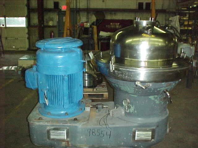 IPP# 98554, 44.7 kW (60 HP)  Stainless Steel 316  Centrifuge-Disc Bowl For Sale