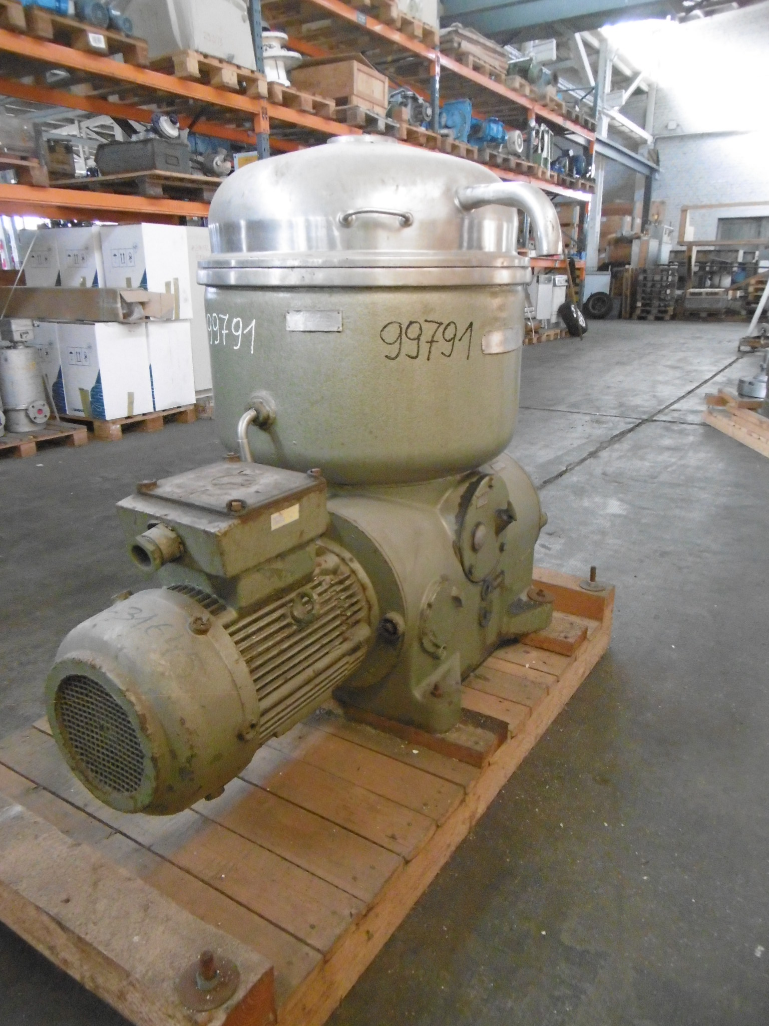 IPP# 99791, 11 kW (14.8 HP)  Stainless Steel 316  Centrifuge-Disc Bowl For Sale